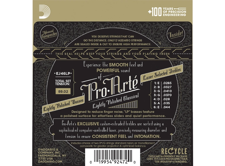 D'Addario EJ46LP Pro Arte` Composites (029-035) High 